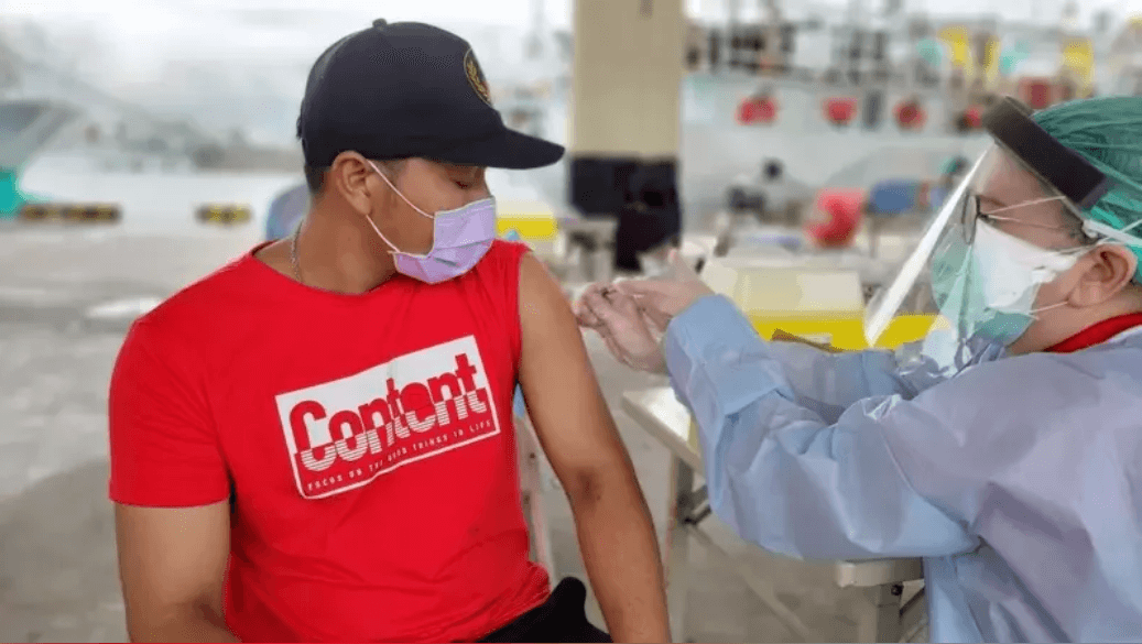 前鎮漁港歐盟碼頭國際船員疫苗施打